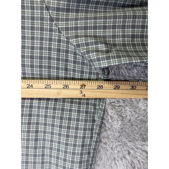 LL Bean Shirt Mens 2XL XXL Plaid Shirt Button Down Green Plaid Preppy Cotton - Picture 8 of 12